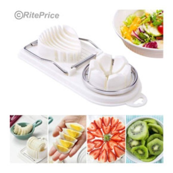 2 In 1 Stainless Steel Boiled Egg Slicer Mushroom Tomato Kitchen Choper (2 Pack) - Picture 8 of 10